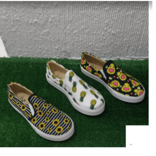 Women's Sneakers with Avocado or Banana Print